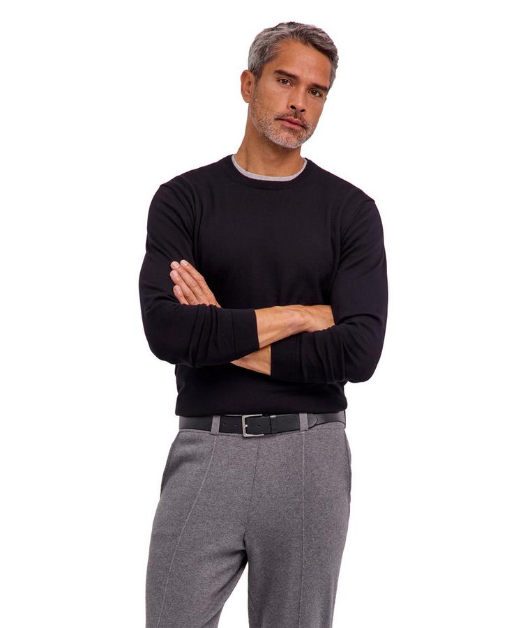 Falke Falke Cotton Crew Neck Strickpullover Herren - black (3000) - 0 | SportScheck