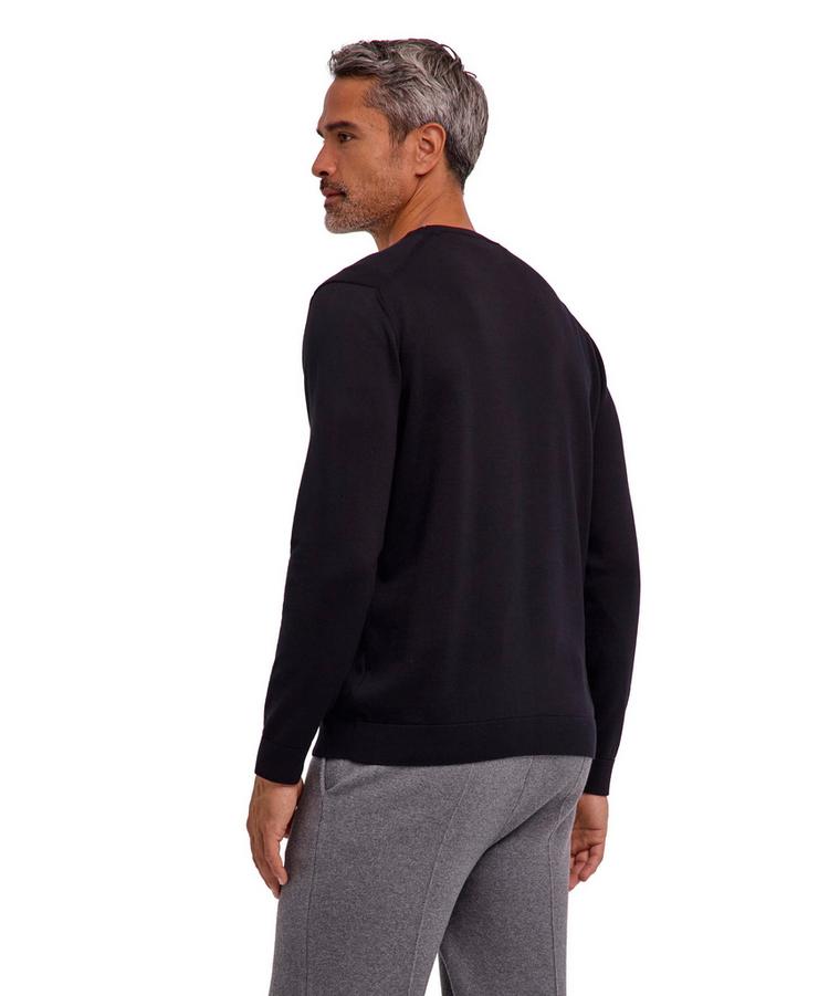 Falke Falke Cotton Crew Neck Strickpullover Herren - black (3000) - 0 | SportScheck