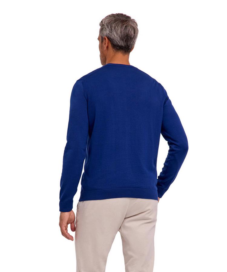 Falke Falke Cotton Crew Neck Strickpullover Herren - royal blue (6051) - 0 | SportScheck