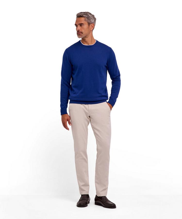 Falke Falke Cotton Crew Neck Strickpullover Herren - royal blue (6051) - 1 | SportScheck