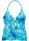 S.OLIVER Tankini-Top Bikini Oberteil Damen - t&uuml;rkis bedruckt