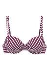 VENICE BEACH B&uuml;gel-Bikini-Top Bikini Oberteil Damen - bordeaux - wei&szlig;