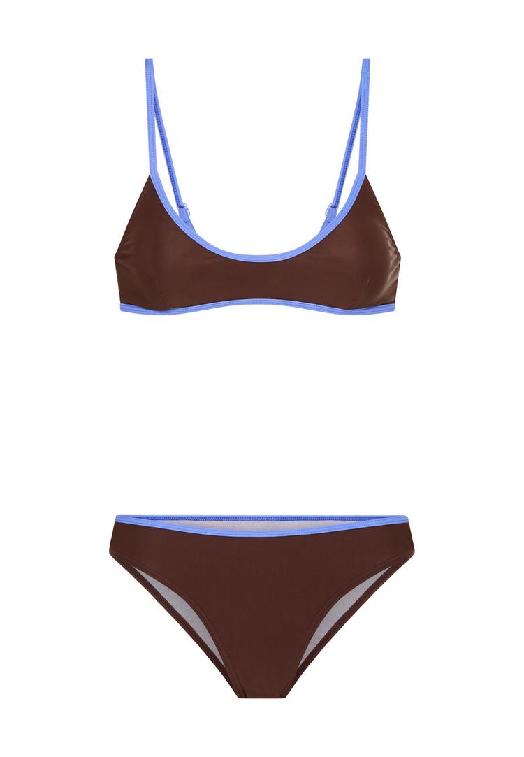 LSCN by Lascana LSCN by Lascana Bustier-Bikini Bikini Set Damen - brown-blue - 0 | SportScheck