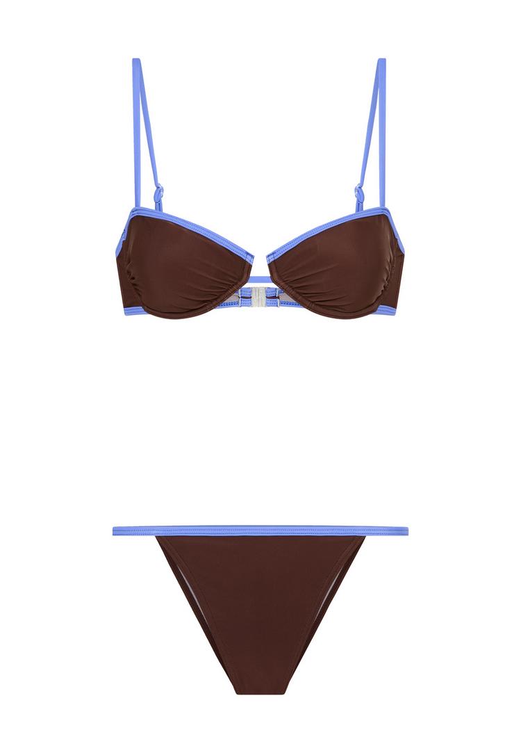 LSCN by Lascana LSCN by Lascana B&uuml;gel-Bikini Bikini Set Damen - brown-blue - 0 | SportScheck