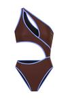 LSCN by Lascana Monokini Badeanzug Damen - brown-blue
