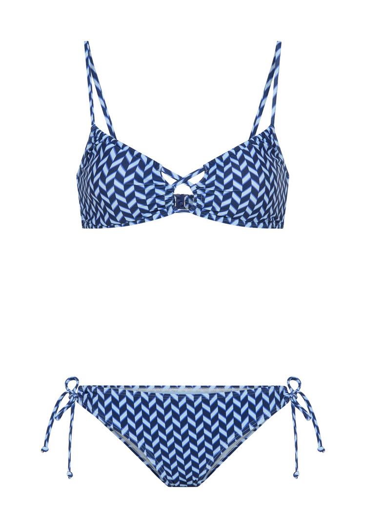 LSCN by Lascana LSCN by Lascana Bustier-Bikini Bikini Set Damen - graphic blue - 0 | SportScheck