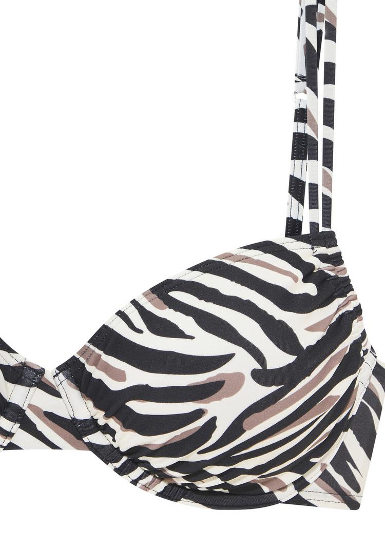 Lascana Lascana B&uuml;gel-Bikini-Top Bikini Oberteil Damen - creme-schwarz - 1 | SportScheck