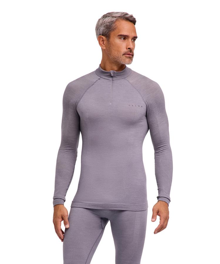Falke Falke Wool-tech Longsleeve Zip Funktionsshirt Herren - grey-heather (3757) - 0 | SportScheck