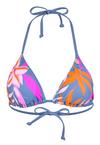 BECO BEERMANN Tropical Flowers Bikini Oberteil Damen - blau-bunt