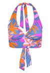 BECO BEERMANN Tropical Flowers Bikini Oberteil Damen - blau-bunt