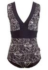 BECO BEERMANN Flower Lines Badeanzug Damen - schwarz-wei&szlig;
