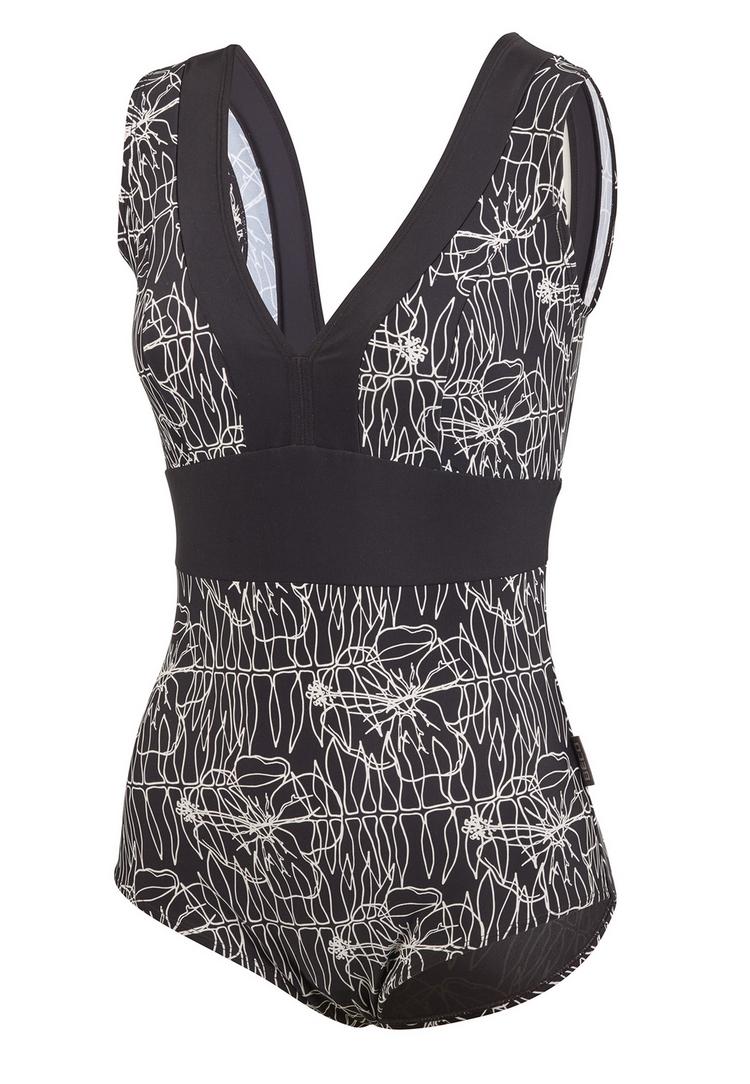 BECO BEERMANN BECO BEERMANN Flower Lines Badeanzug Damen - schwarz-wei&szlig; - 0 | SportScheck