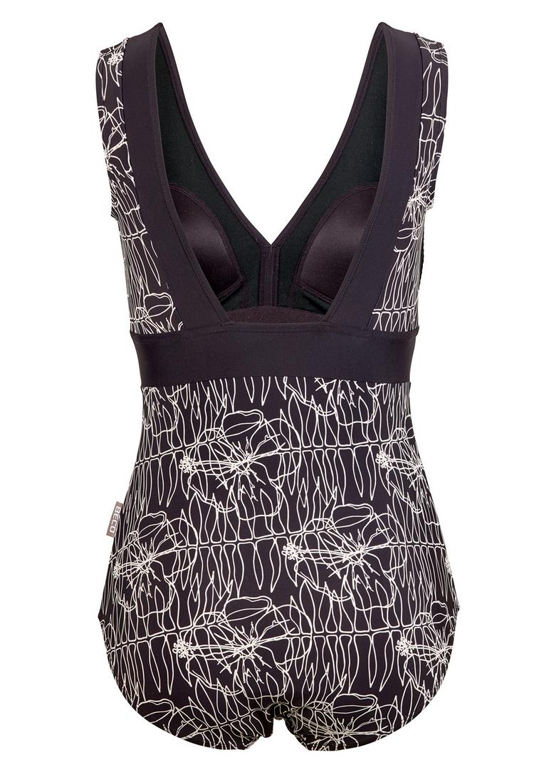 BECO BEERMANN BECO BEERMANN Flower Lines Badeanzug Damen - schwarz-wei&szlig; - 1 | SportScheck