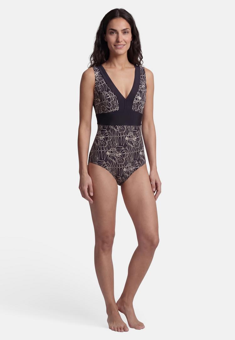 BECO BEERMANN BECO BEERMANN Flower Lines Badeanzug Damen - schwarz-wei&szlig; - 1 | SportScheck