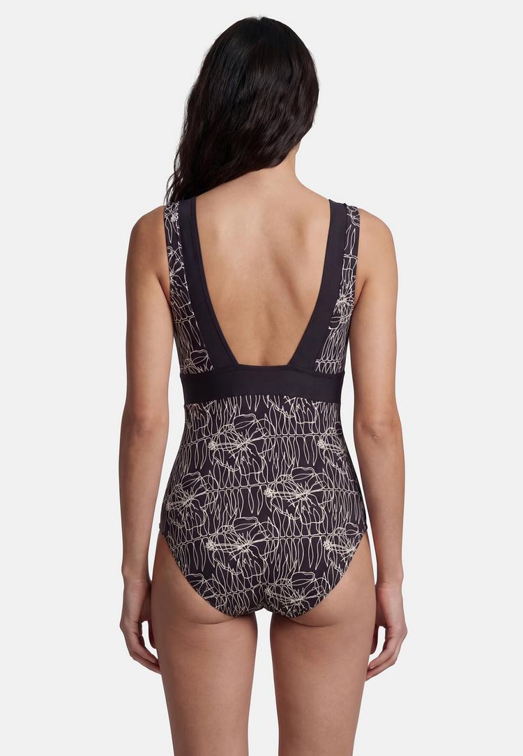 BECO BEERMANN BECO BEERMANN Flower Lines Badeanzug Damen - schwarz-wei&szlig; - 4 | SportScheck