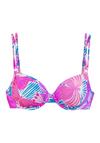 sunseeker B&uuml;gel-Bikini-Top Bikini Oberteil Damen - pink-blau bedruckt