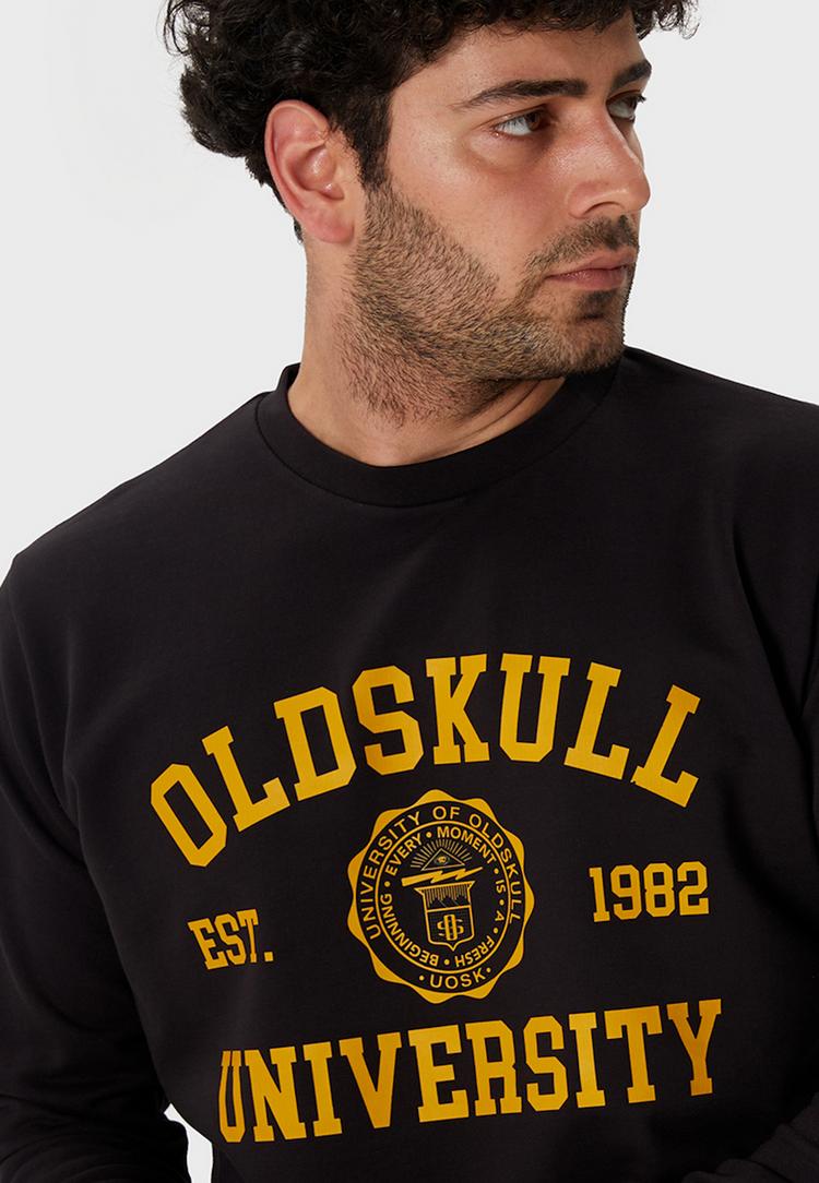 OLDSKULL OLDSKULL Retro University Sweatshirt Herren - Black - 0 | SportScheck