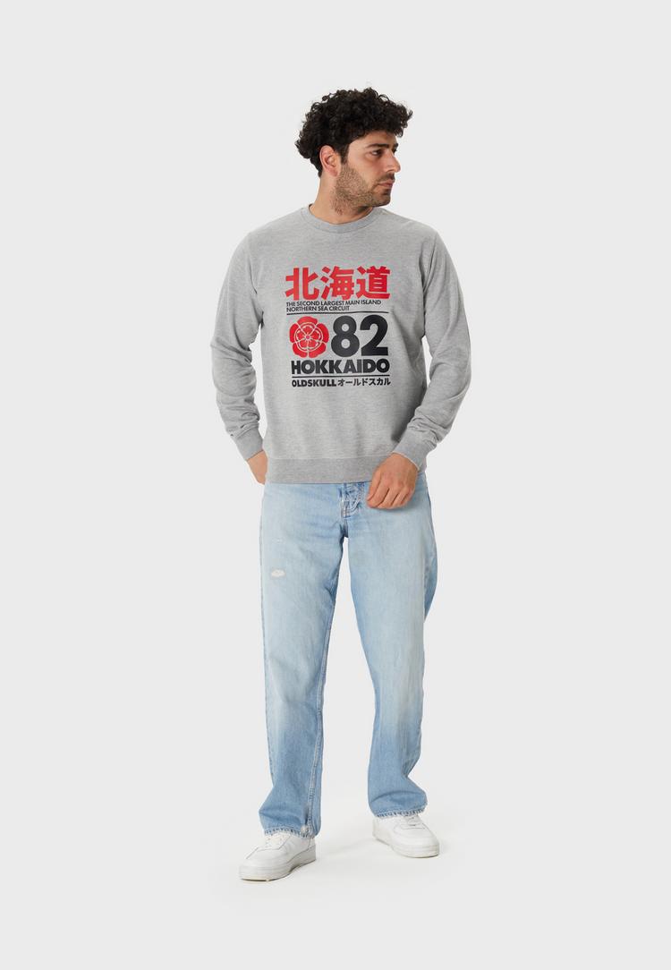 OLDSKULL OLDSKULL Retro Japan Island Hoodie Herren - Heather Grey - 1 | SportScheck