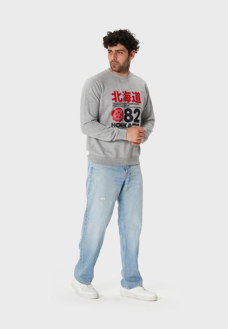 OLDSKULL OLDSKULL Retro Japan Island Hoodie Herren - Heather Grey - 2 | SportScheck