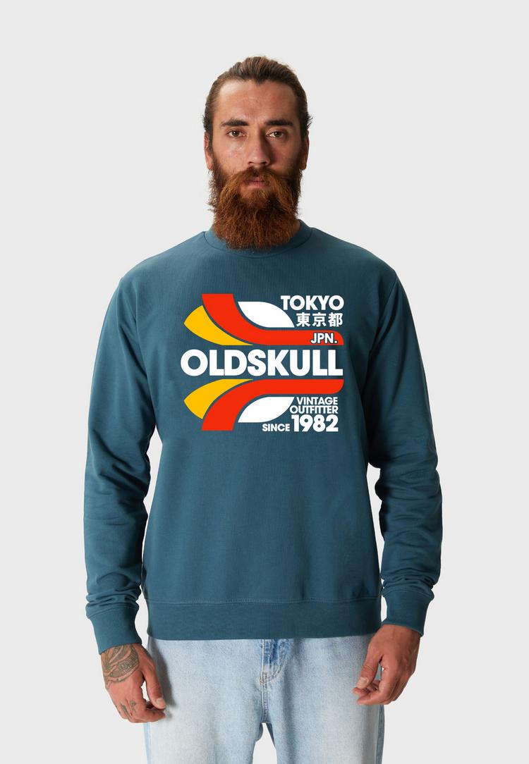 OLDSKULL OLDSKULL Retro Tokyopolis Sweatshirt Herren - Dark green - 0 | SportScheck