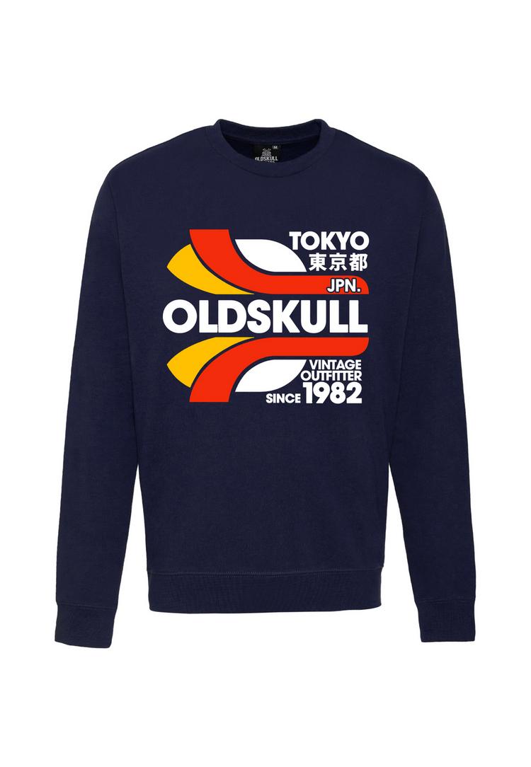 OLDSKULL OLDSKULL Retro Tokyopolis Sweatshirt Herren - Navy - 0 | SportScheck