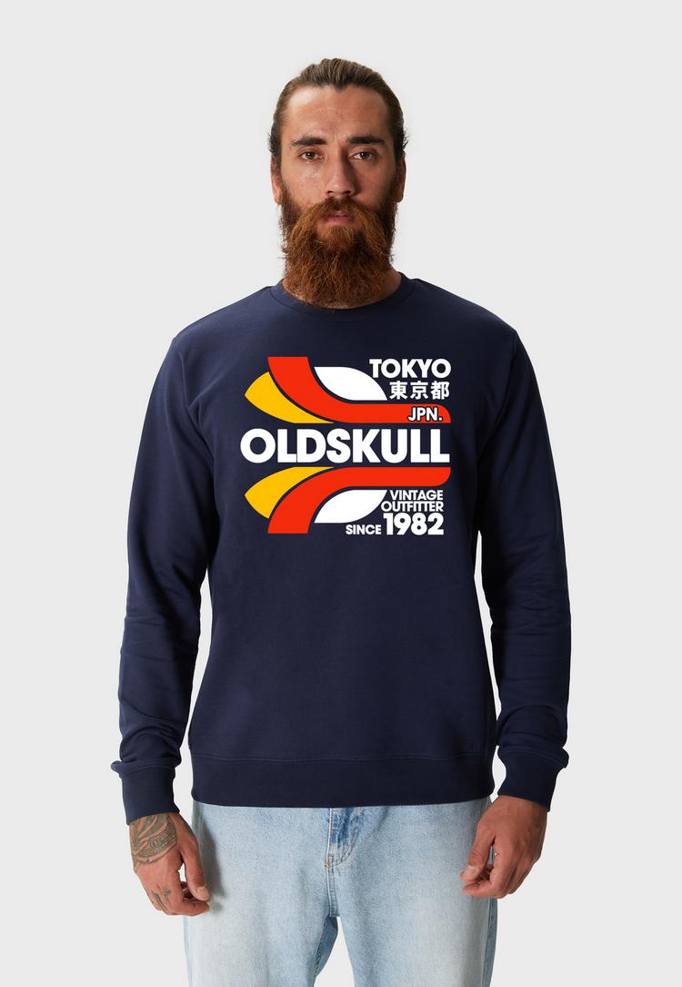 OLDSKULL OLDSKULL Retro Tokyopolis Sweatshirt Herren - Navy - 0 | SportScheck