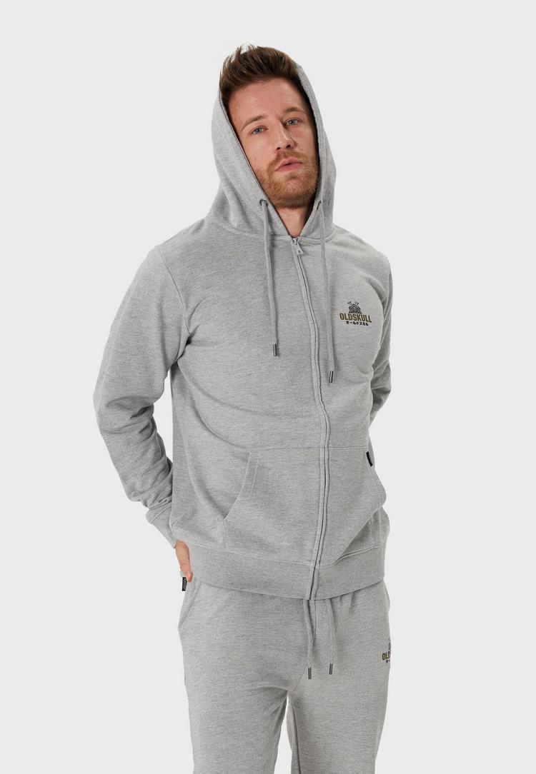 OLDSKULL OLDSKULL Basic Osk Samurai Sweatjacke Herren - Heather Grey - 3 | SportScheck