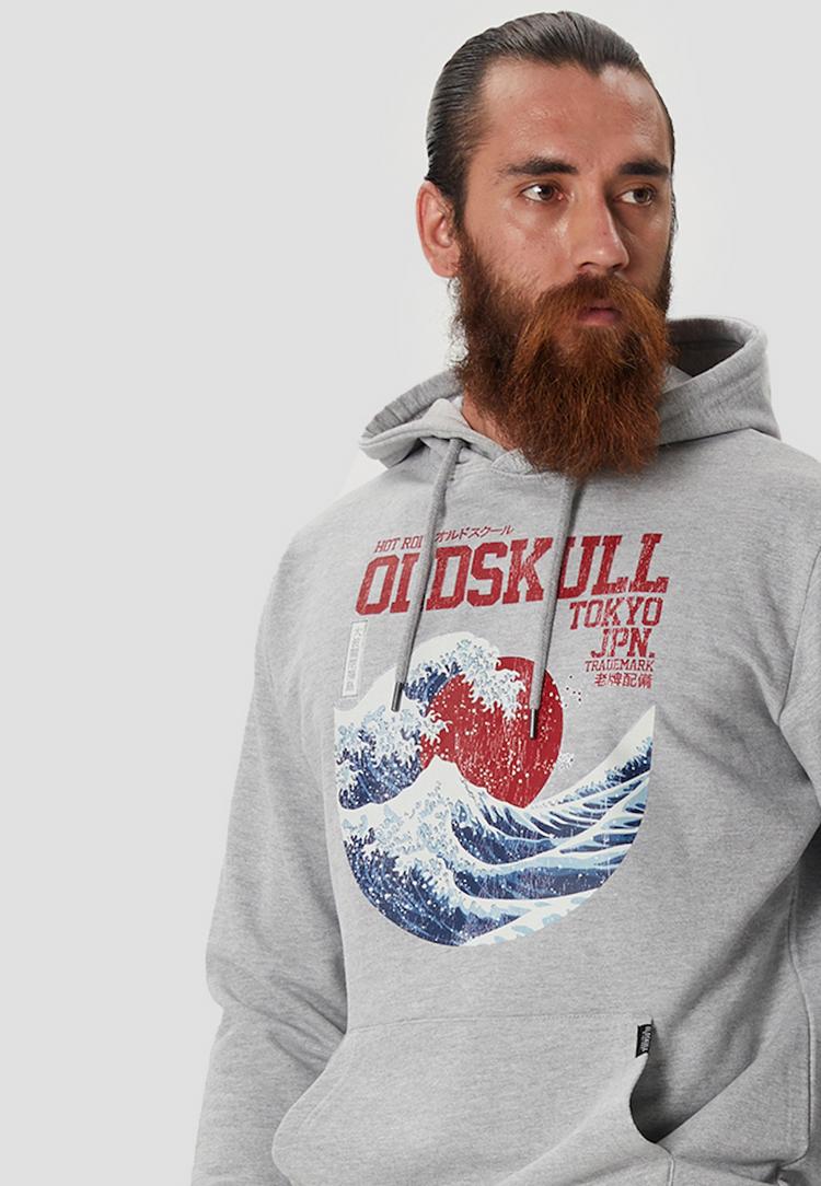 OLDSKULL OLDSKULL Asian Big W Hoodie Herren - Heather Grey - 0 | SportScheck
