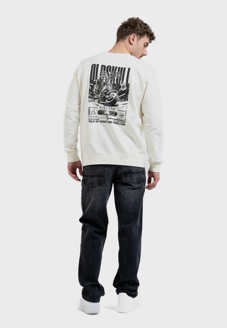 OLDSKULL OLDSKULL ASIAN FUTURISM RIDER Sweatshirt Herren - Off White - 0 | SportScheck