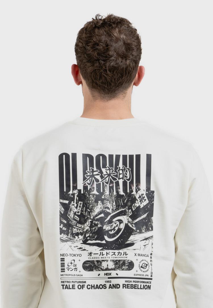 OLDSKULL OLDSKULL ASIAN FUTURISM RIDER Sweatshirt Herren - Off White - 0 | SportScheck