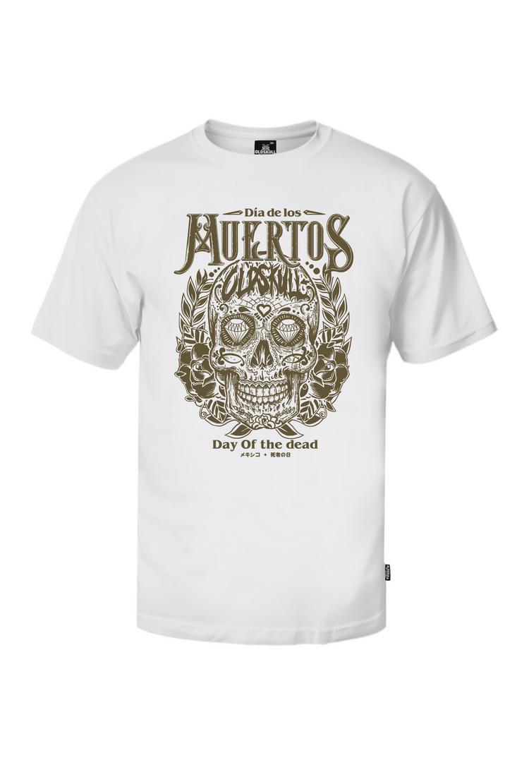 OLDSKULL OLDSKULL Wrldvibe Day Of The Dead Skull Printshirt Herren - White - 0 | SportScheck