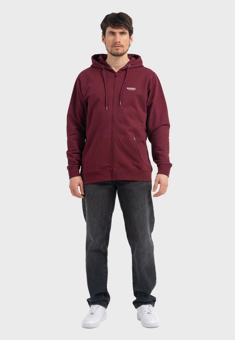 OLDSKULL OLDSKULL Basic Osk Logo Sweatjacke Herren - Burgundy - 1 | SportScheck