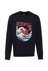 OLDSKULL Asian Big W Vintage Logo Graphic Sweatshirt Herren - Black