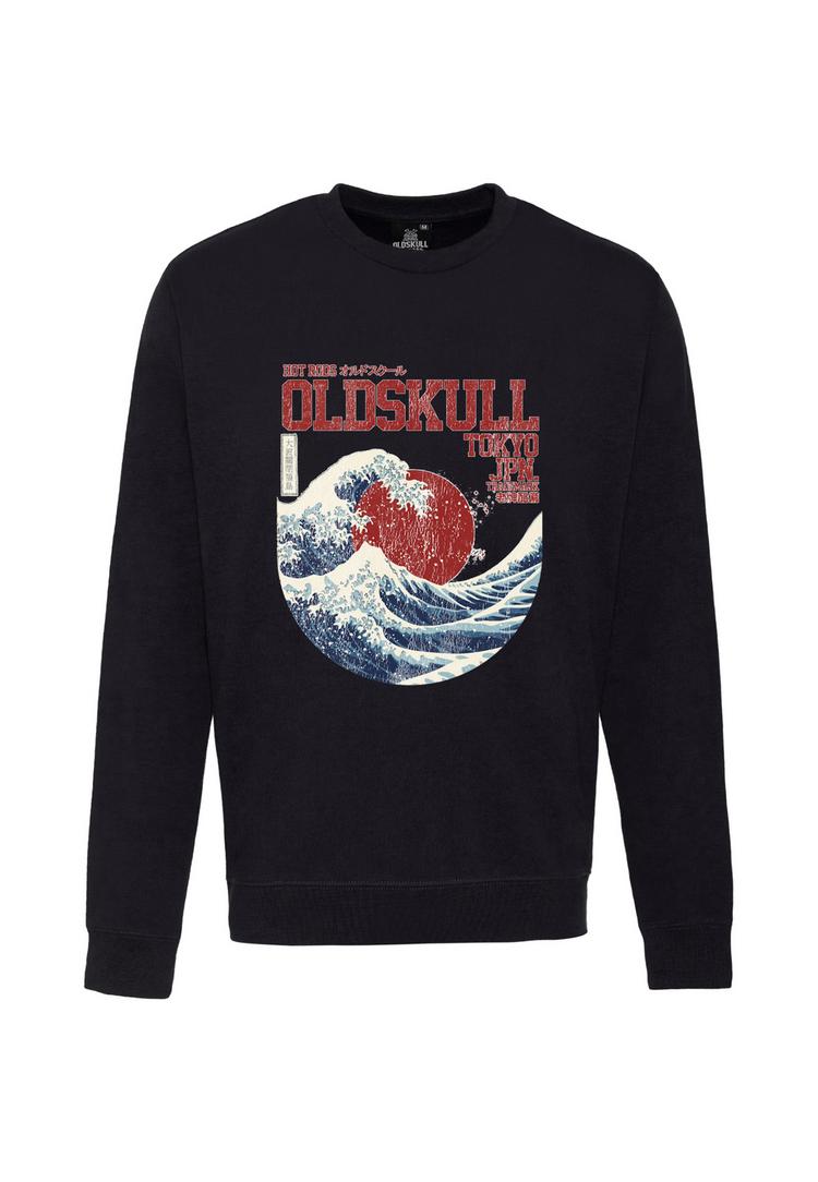OLDSKULL OLDSKULL Asian Big W Vintage Logo Graphic Sweatshirt Herren - Black - 0 | SportScheck