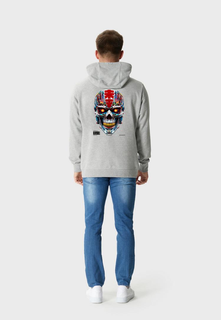 OLDSKULL OLDSKULL Xtreme Vivid Skull Graphic Hoodie Herren - Heather Grey - 3 | SportScheck