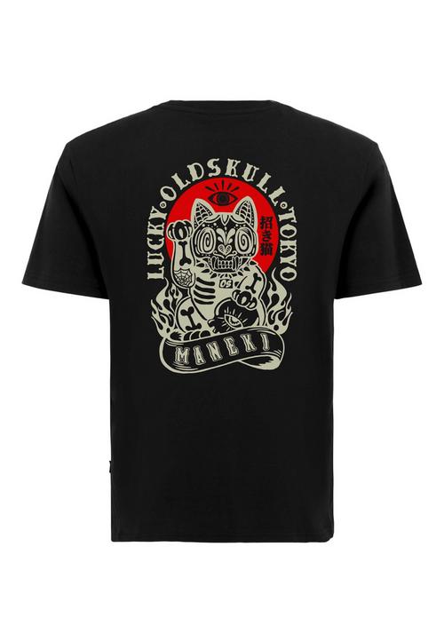 OLDSKULL ASIAN REBEL CAT KANJI GRAPHIC Printshirt Herren