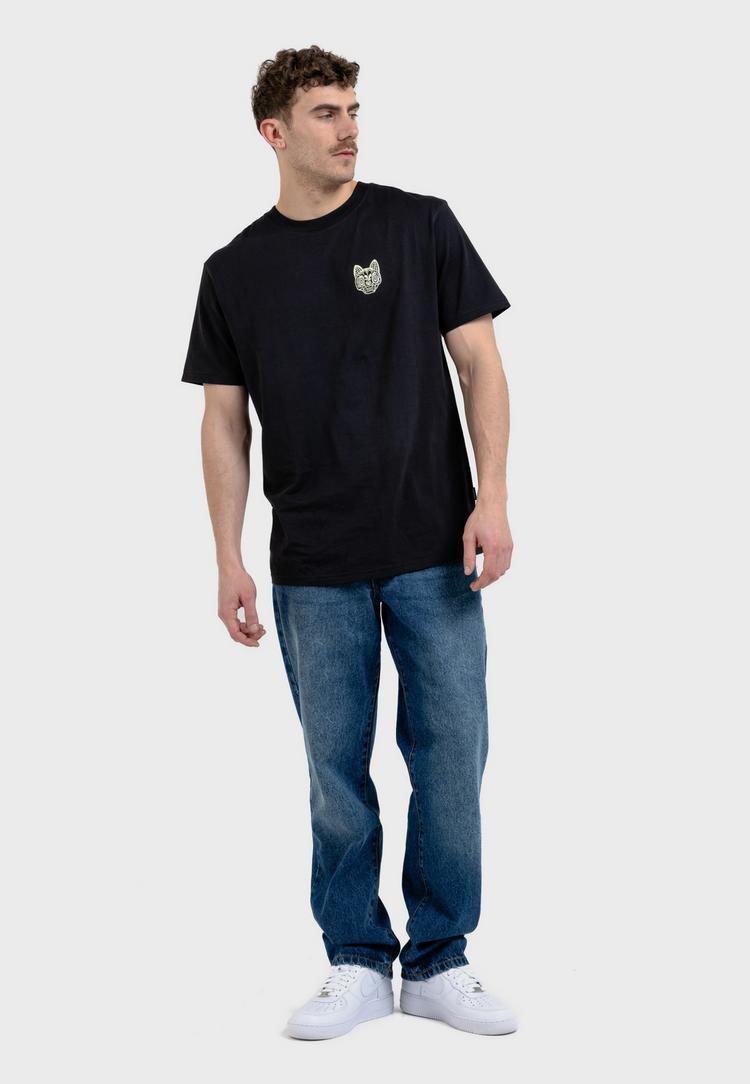 OLDSKULL OLDSKULL ASIAN REBEL CAT KANJI GRAPHIC Printshirt Herren - Black - 2 | SportScheck