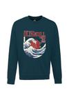 OLDSKULL Asian Big W Vintage Logo Graphic Sweatshirt Herren - Dark green