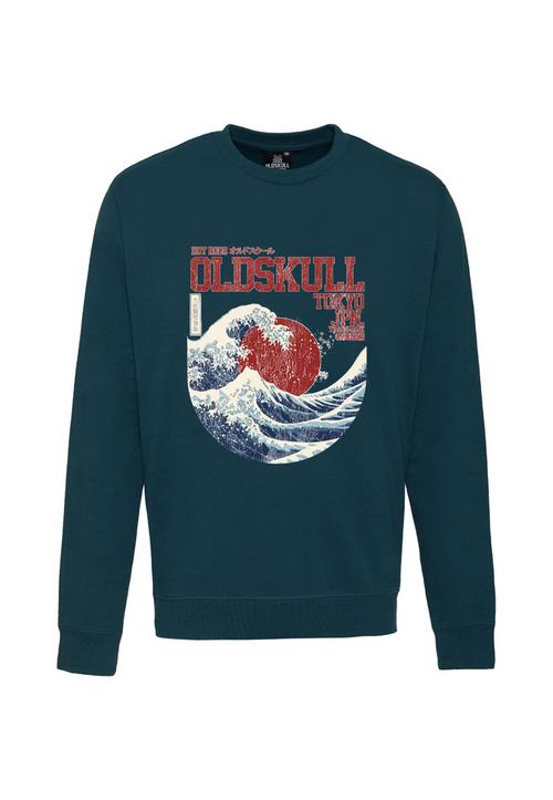 OLDSKULL Asian Big W Vintage Logo Graphic Sweatshirt Herren