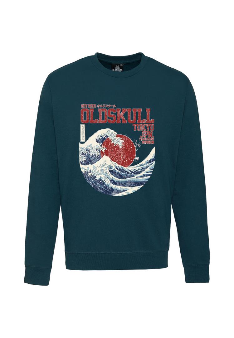 OLDSKULL OLDSKULL Asian Big W Vintage Logo Graphic Sweatshirt Herren - Dark green - 0 | SportScheck