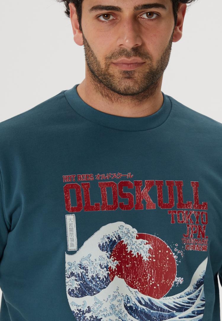 OLDSKULL OLDSKULL Asian Big W Vintage Logo Graphic Sweatshirt Herren - Dark green - 0 | SportScheck