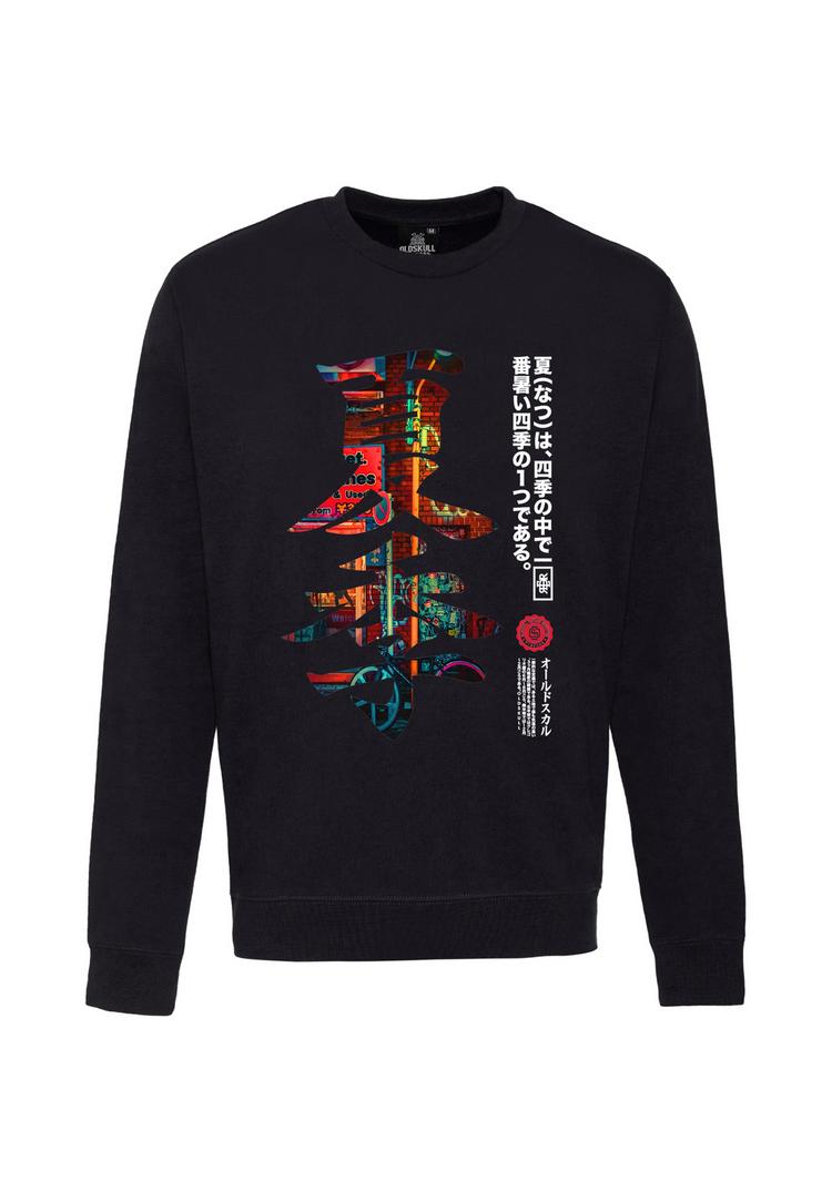 OLDSKULL OLDSKULL Asian Kanji Street Sweatshirt Herren - Black - 0 | SportScheck