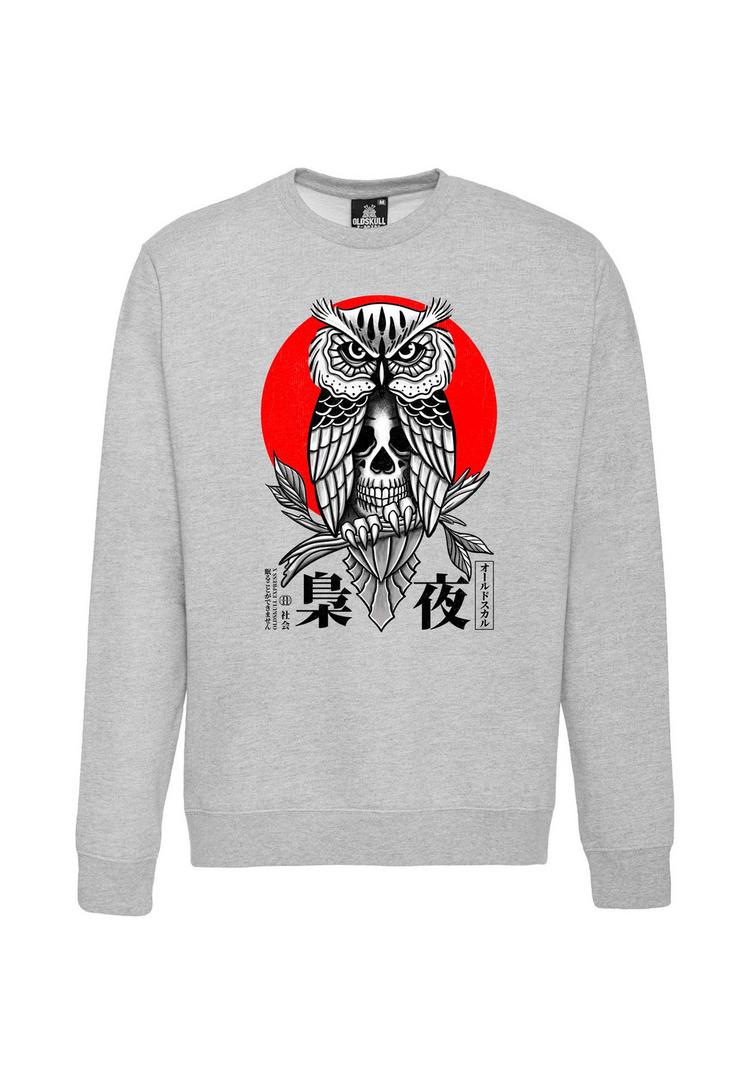 OLDSKULL OLDSKULL ASIAN SECRET OWL SKULL Sweatshirt Herren - Heather Grey - 0 | SportScheck