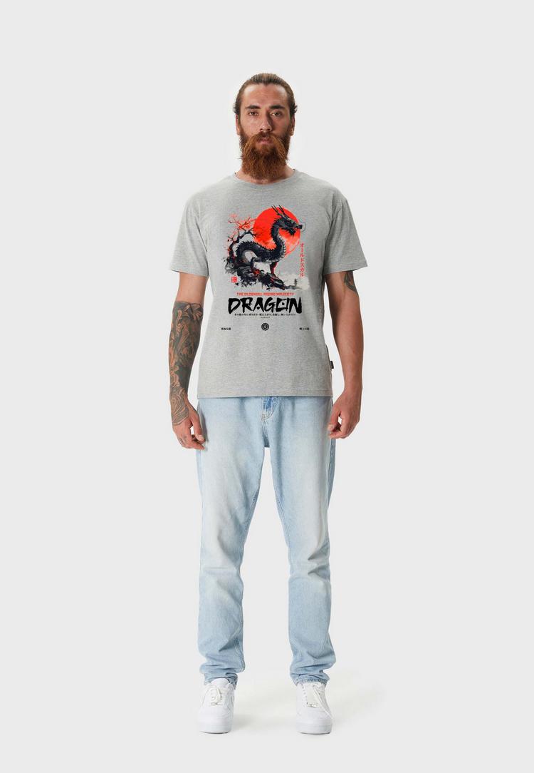 OLDSKULL OLDSKULL ASIAN DRAGON SPIRIT GRAPHIC Printshirt Herren - Heather Grey - 1 | SportScheck