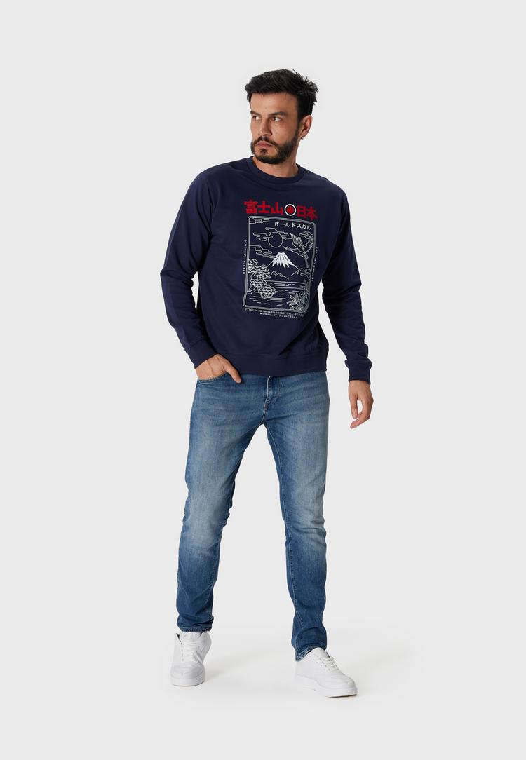 OLDSKULL OLDSKULL Asian Futeesan Sweatshirt Herren - Navy - 1 | SportScheck