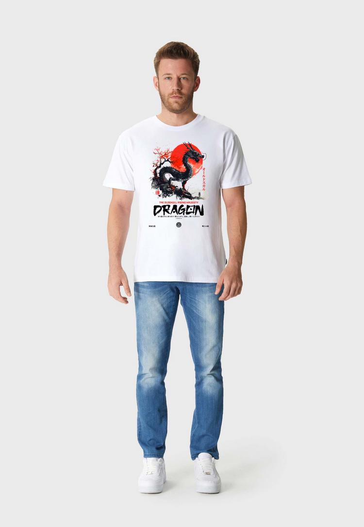 OLDSKULL OLDSKULL ASIAN DRAGON SPIRIT GRAPHIC Printshirt Herren - White - 1 | SportScheck