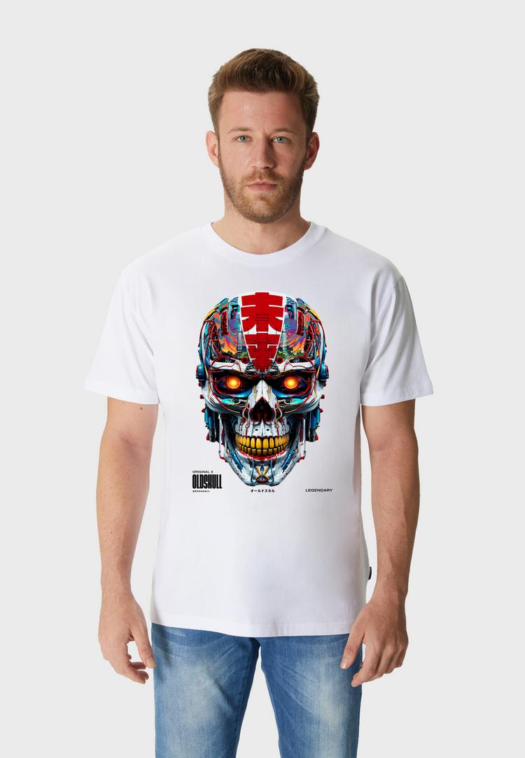OLDSKULL OLDSKULL Xtreme Vivid Skull Printshirt Herren - White - 0 | SportScheck