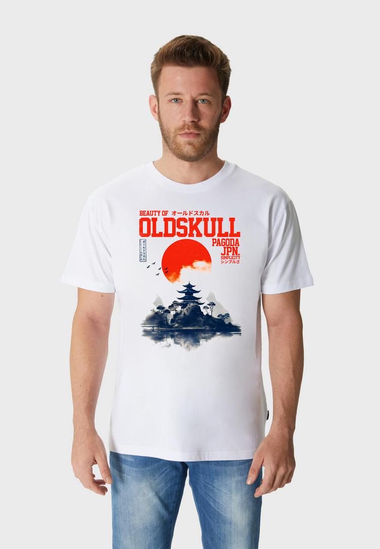 OLDSKULL OLDSKULL Asian Temple Printshirt Herren - White - 0 | SportScheck