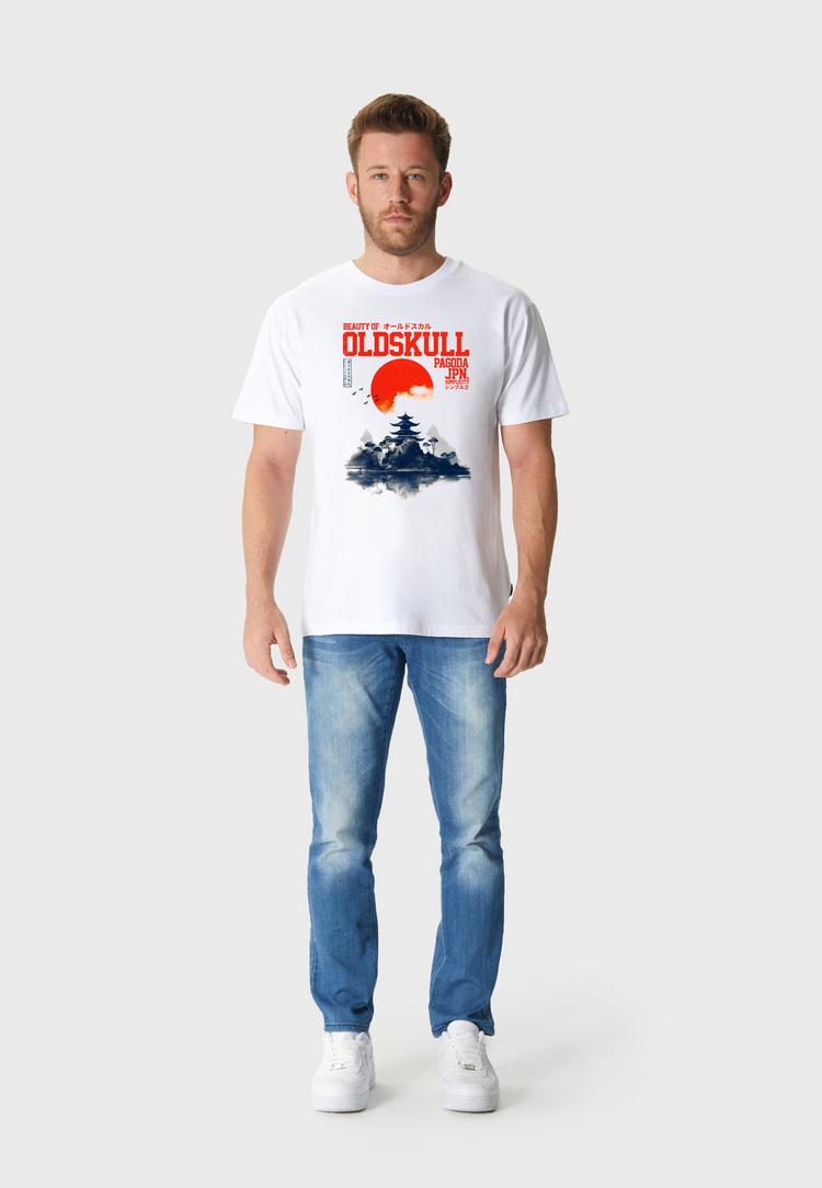 OLDSKULL OLDSKULL Asian Temple Printshirt Herren - White - 1 | SportScheck