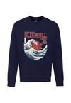 OLDSKULL Asian Big W Vintage Logo Graphic Sweatshirt Herren - Navy